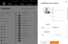 Modifier un contact Orange