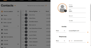 Modifier un contact Orange