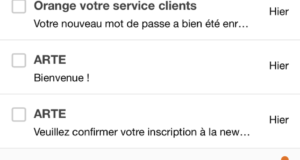 Orange mobile - boîte de réception