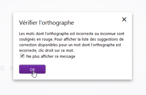 Vérifier l'orthographe