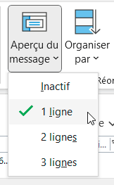 Aperçu du message Outlook