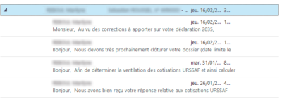 Affichage conversations Outlook