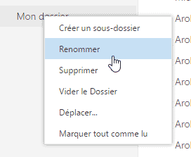 Renommer ou supprimer un dossier