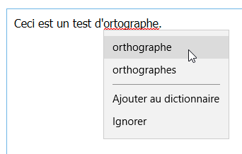 Correcteur orthographique