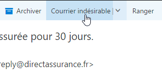 Courrier indésirable dans Outlook.com