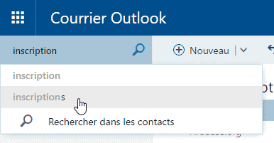 Rechercher dans Outlook.com