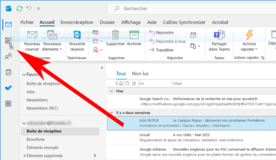 Mail transformé en rendez-vous