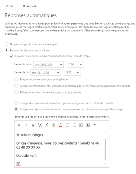 Répondeur Outlook.com