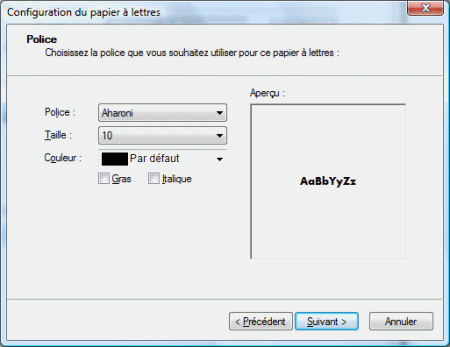 Police du papier à lettres