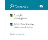 Liste des comptes