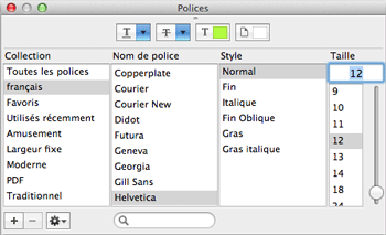 Polices/Couleurs