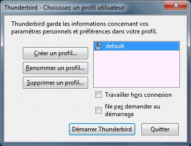 Gestionnaire de profils