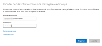 Importer depuis votre fournisseur de messagerie actuel