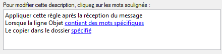 Description de la règle