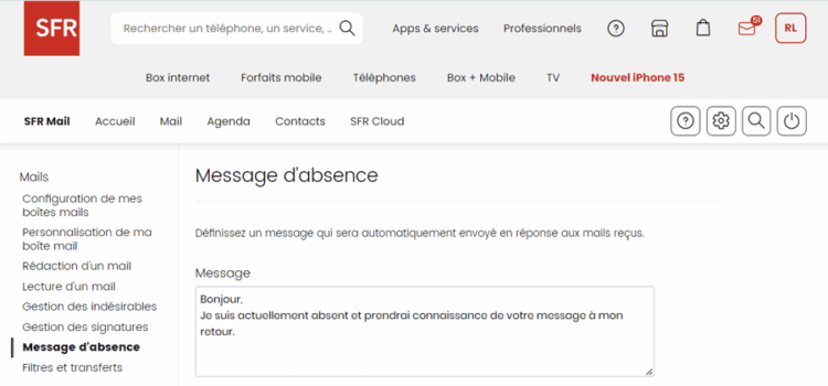 Répondeur SFR