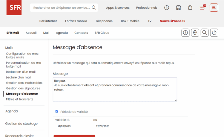 Répondeur SFR