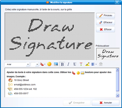 Modifier la signature