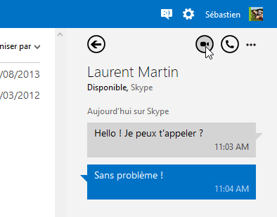 Passer un appel Skype