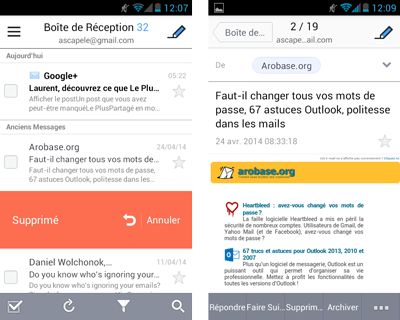 SolMail pour Android