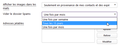 Paramétrage antispam Yahoo! Mail