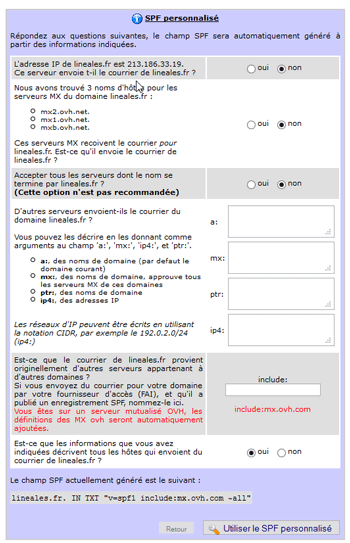 SPF OVH