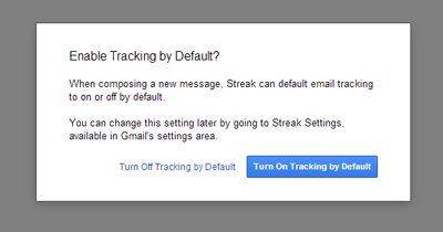 Enable Tracking by Default