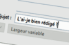 Sujet email