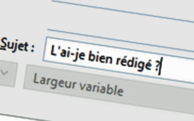 Sujet email