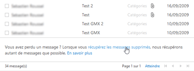 Récupérer les messages supprimés