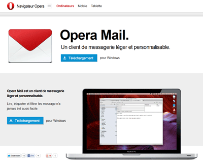 Téléchargement Opera Mail