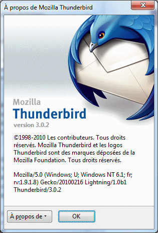 A propos de Thunderbird
