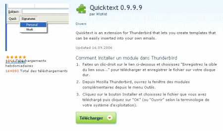 Thunderbird quicktext scripts