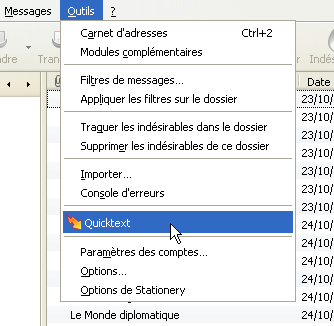 Options QuickText