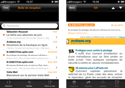 Voila Mail pour iOS