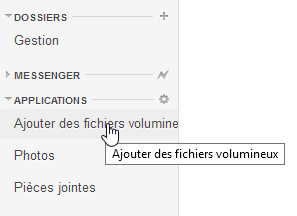 Ajouter des fichiers volumineux