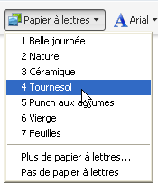 Choix du papier à lettres