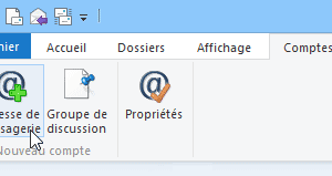 Ajout d'un compte dans Windows Live Mail
