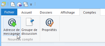 Ajout d'un compte dans Windows Live Mail