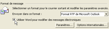 Utiliser Word pour modifier les messages