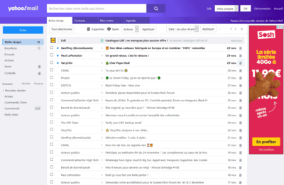 Version de base de Yahoo Mail