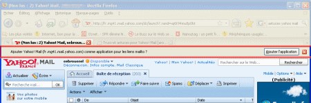 Ajouter l'application Yahoo! Mail