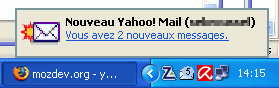 Alerte Yahoo! Mail Notifier