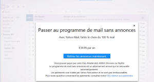 Yahoo Mail sans publicité