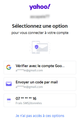 Récupération du mot de passe Yahoo