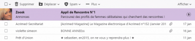 Publicité dans Yahoo Mail