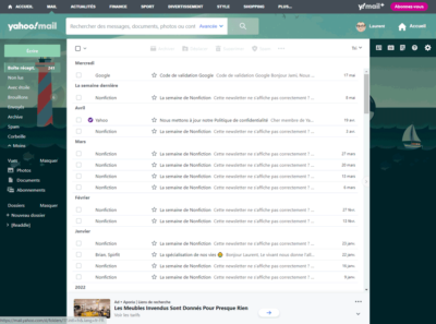 Thème Phare Yahoo Mail