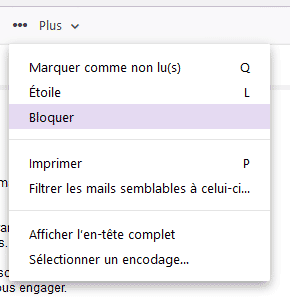 Bloquer un expéditeur