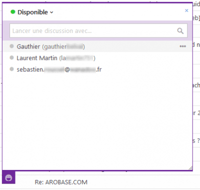 Fenêtre Yahoo Messenger