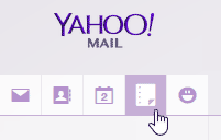 Onglet bloc-notes Yahoo Mail