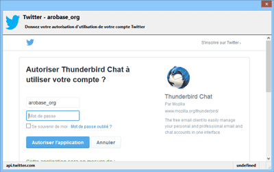 Authentification Twitter